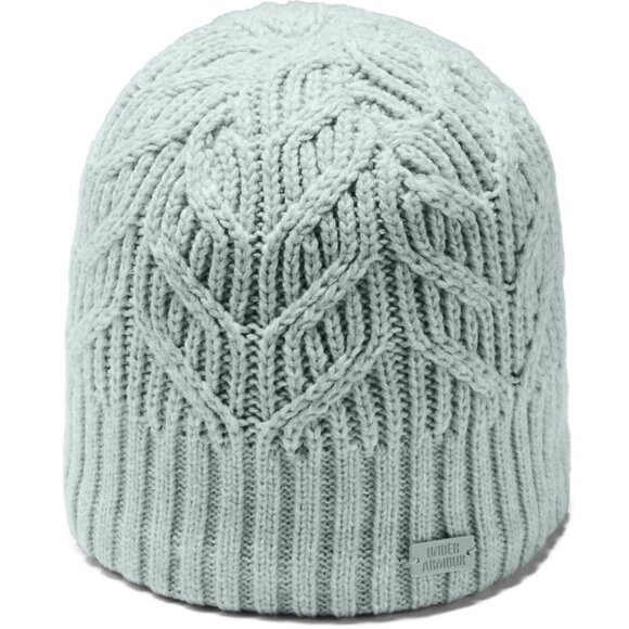 Under Armour Women's Around Town Beanie UA Logo Stretch Knit Green OS NWT, $30 - Picture 1 of 5